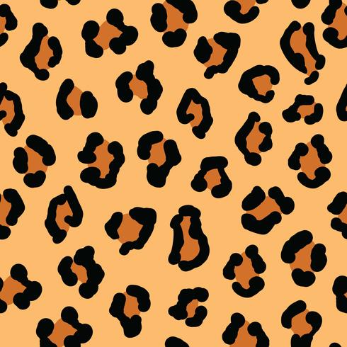 Seamless Leopard Skin Background Vector Animal Print