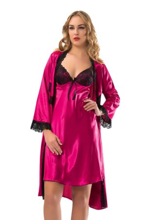Deluxerie Set Camasa De Noapte Rose 2