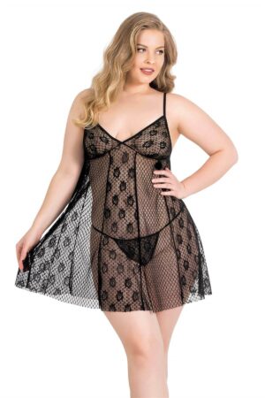 Deluxerie Set Babydoll de dimensiuni mari Petria